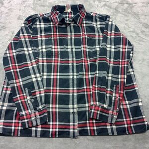 Duluth Trading Flannel Shirt Womens Sz XXL 2XL Plaid Brushed‎ 100% Cotton Plaid